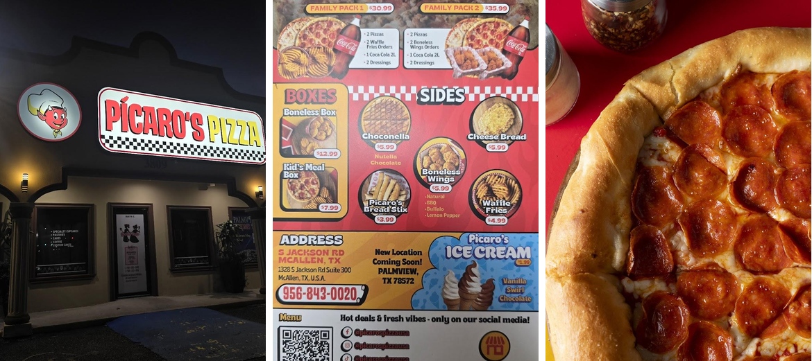 Picaro's Pizza - Palmview Texas Menu